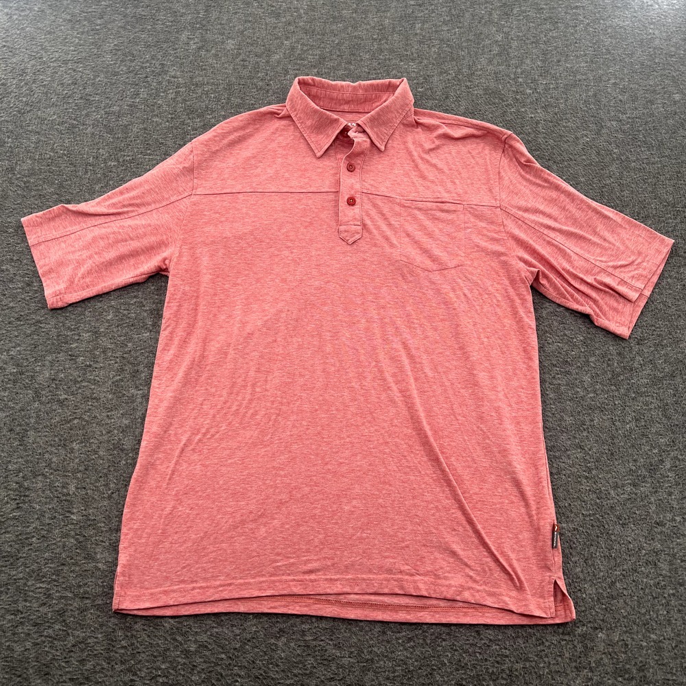 Simms Guide Series‎ Polo Shirt Mens M Salmon Fishing Performance Outdoor SS EUC